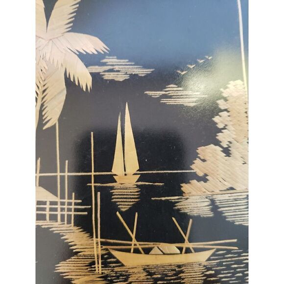 Framed Bamboo Straw Art - Picture 4 of 8